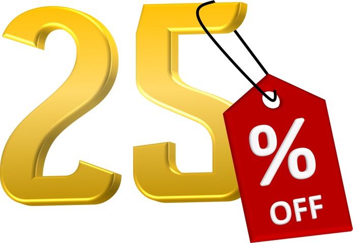 discount tag sale promotion label 25%